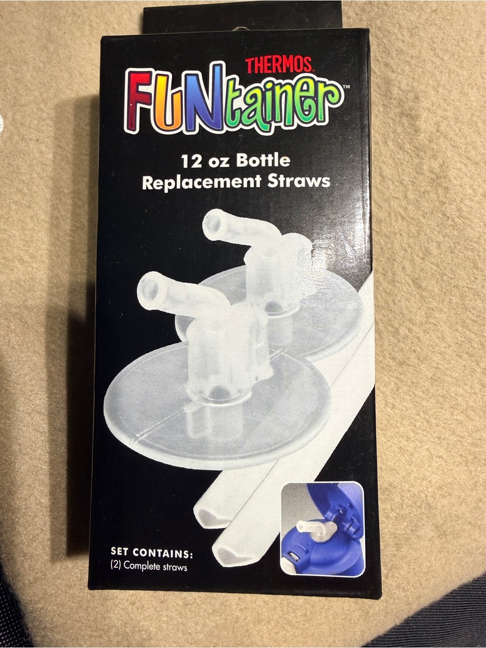 Thermos FUNtainer Clear Replacement Straws - 12 oz Bottle (Set of 2)